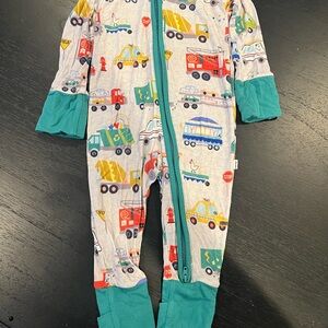 Colorful Kids One Piece with Vehicle Print